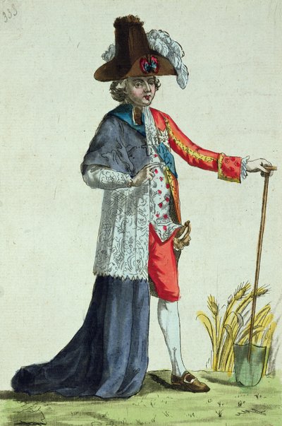 "Monsieur des Trois Etats" ، كاريكاتير في المدن الثلاث بفرنسا قبل الثورة بواسطة المدرسة الفرنسية